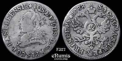 Switzerland, Basel, Joseph Sigismund, 12 Kreuzer 1788, VF - Image 1 of 4