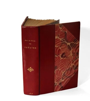 ❤️ 1878 Emile Zola Théâtre EO Grand Papier 1/75 Signature autographe reliure - Photo 1/4