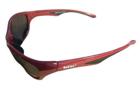 Virginia Tech Hokies NCAA Polarized Wrap Full Sunglasses AND W/FREE POUCH/BAG Cover