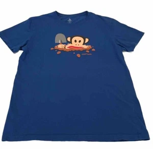 Paul Frank T-Shirt Julius Monkey Logo Shovel Blue Mens M Lifestyle Brand 2010 - Picture 1 of 6