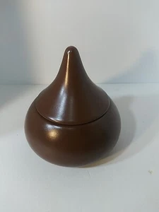Hershey Kiss Ceramic lidded bowl Canister Trinket Box Candy Dish 5x6in. - Picture 1 of 2