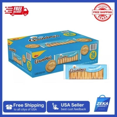 Nuevas galletas limitadas de crema para sándwich de abuela, vainilla, 3,24 oz, familia de 24 unidades Foto 1 de 4
