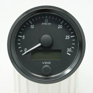 VDO Singleviu Tachometer 3 15/16in 3000 U/Min LCD Hour Meter Ebz - Picture 1 of 4