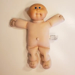 Vintage 1982 Cabbage Patch Kids Baby Doll Kid 14" Bald Head Blue Eyes Mold 1 - Picture 1 of 11