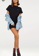 black shirt dress pretty little thing