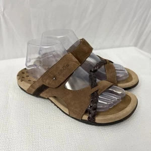 Taos Sandals Womens Size 8 Skip Adjustable Strap Comfort Slide Slip On Brown - Picture 1 of 9