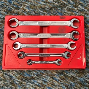 Snap-On 5 pc RXSF Flank Drive Double End Flare Nut Wrench Set RXH810S - 2426S - Bild 1 von 9