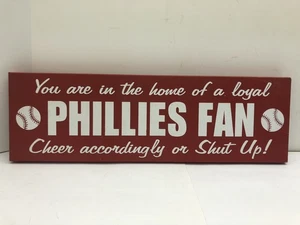 Philadelphia Phillies Baseball Sign By My Word Made In The USA - Picture 1 of 2
