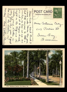 Mayfairstamps US Ft Myer to Green Bay WI Palm Trees Florida Postcard aat_16597 - Picture 1 of 2