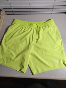 Wilson Shorts Herren L neongelb 91430 Poly Tennisschläger Sport sportlich, A08 - Bild 1 von 16