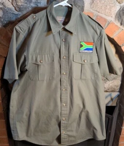 Cabela's Safari Series Medium Tall grünes kurzärmliges Herrenhemd Südafrika  - Bild 1 von 12