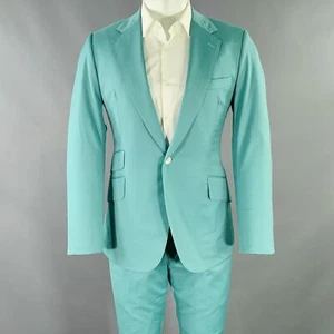 RICHFRESH Size 40 Green Wool Notch Lapel Suit - Picture 1 of 10