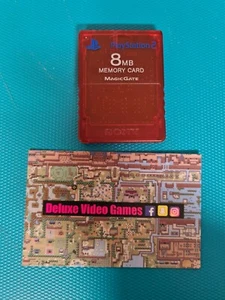 PS2 : carte mémoire - memory card - SONY playstation 2 (rouge red) - Imagen 1 de 2