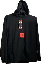 Voyager Hybrid Jacket Windbreaker, Black, Medium, Water Repellent UV Protection