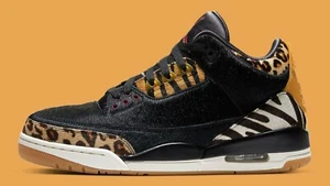 Nike Air Jordan 3 Retro size 9.5 Animal Instinct SE Print Tiger Zebra CK4344-002 - Picture 1 of 5