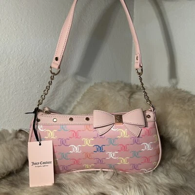 Bolso de hombro Juicy Couture para niñas nuevo con etiquetas - Diamante rosa - Logo multicolor Foto 1 de 4