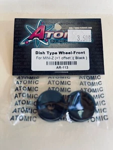 Atomic For   MINI-Z AR-113   Dish Type Wheel Front (+1 offset) Black - Picture 1 of 2
