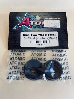 Atomic For   MINI-Z AR-113   Dish Type Wheel Front (+1 offset) Black - Image 1 of 2