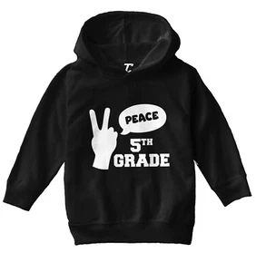 Peace Fifth Grade - Peace Sign Graduation Celebrate Toddler/Youth Hoodie - Picture 1 of 12