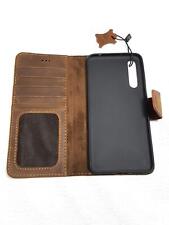 Compatible with Huawei P20 PRO Genuine Leather Phonecase Folio Case Brown