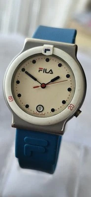 1980s Vintage FILA Swiss Made ETA Quartz Designer Wristwatch With Date - image 1 of 4