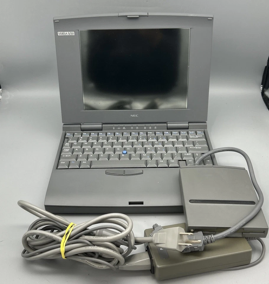 Computadora portátil NEC Versa S/50 de colección con fuente de alimentación y unidad de disquete *PIEZAS* Foto 1 de 4
