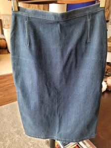 Dolce Gabbana Denim Midi Blue Pencil Skirt - Picture 1 of 3