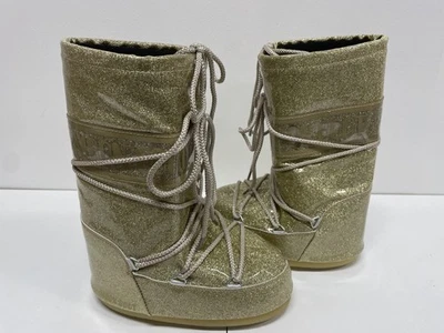 Moon Boot Icon Glitter Oro EU 31/34 – Botas De Nieve Para Niños Unisex - Imagen 1 de 4