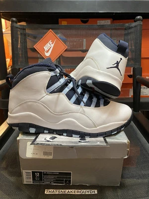 Nike Air Jordan retrô 10 X tamanho 12 azul gelo aço cinza Seattle Chicago 310805-141 - Imagem 1 de 4