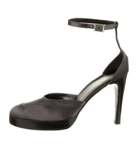 CALVIN KLEIN ~ D'Orsay Mary Jane Platform Pumps ~ Grey Satin ~ 6.5M - Bild 1 von 6