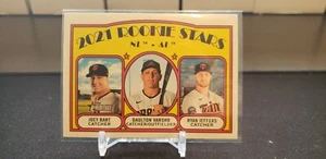 2021 Topps Heritage Rookie Stars Joey Bart Daulton Varsho Ryan Jeffers - Bild 1 von 2