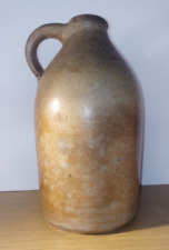 Antique Salt Glazed Small Early Primitive Stoneware Jug 9"