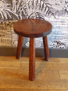 TABOURET ancien TRIPODE-BOIS-FERME-DLG PERRIAND - Imagen 1 de 4