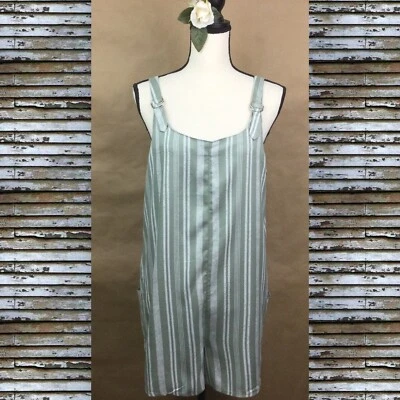 Derek Heart Green Romper Beachside Casual Wear Sleeveless Women’s Size L NEW! Foto 1 de 4