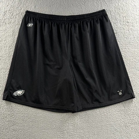 Philadelphia Eagles Mens Shorts Black Size 4XL Reebok Elastic Waist Polyester Cover