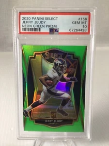 2020 Panini Select Jerry Jeudy Neon Green Prizm /49 PSA GEM MINT 10 - Picture 1 of 2