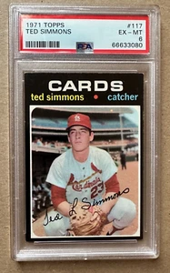 1971 Topps Ted Simmons #117 PSA 6 EX-MT - Bild 1 von 2