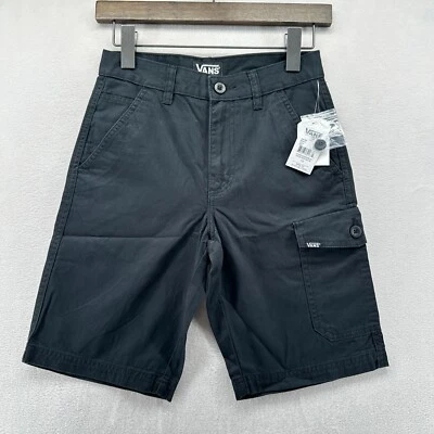 Vans Off The Wall Cargo Shorts Black Men's Size 10 Cotton Flat Front Pockets - Image 1 of 4