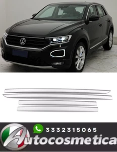 Modanature 4 cornici acciaio cromo protezioni porte per VW T-Roc 2021-2024 - Imagen 1 de 2