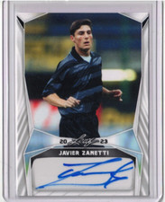 JAVIER ZANETTI 2023 Leaf Soccer Auto Autograph Signed Card #JZ1 Milan Argentina