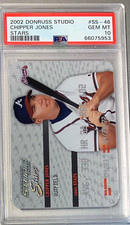 2002 Donruss Studio Stars Baseball #SS46 Chipper Jones PSA 10 Pop 5