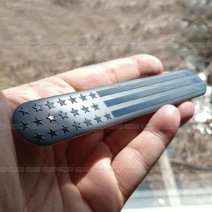 2Pcs Black 3D American Flag Emblem Metal Sticker Side Fender Badge  Accessories - Picture 1 of 9