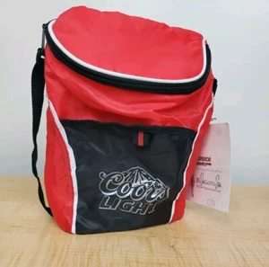 Bolsa de almuerzo aislada ligera Coors enfriador de bebidas con correa para el hombro roja negra - Imagen 1 de 13