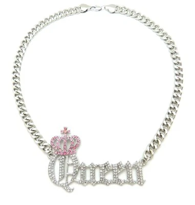 Pingente ICE BLING QUEEN COM CORRENTE CUBANA 9mm 18" - Imagem 1 de 4