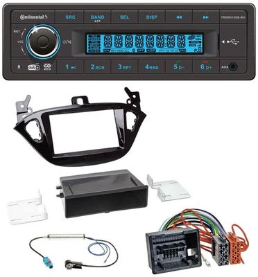 Continental MP3 DAB USB Bluetooth Autoradio für Opel Adam ab 13 Corsa E ab 15 Ab - Bild 1 von 4