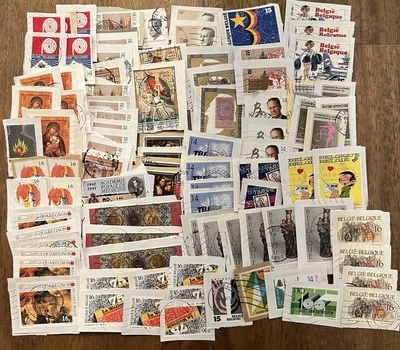 Belgium - About 28 Different On Paper Stamps From The 1990’s - Multiple Copies  - Image 1 of 3