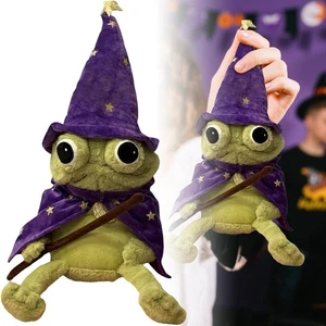 Adorable Wizard Frog Plush Toy – Halloween Decor & Cozy Gift - Picture 1 of 7