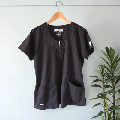 Grey's Anatomy by Barco Active Women's Black Scrub Top Size Medium - Image 1 of 4