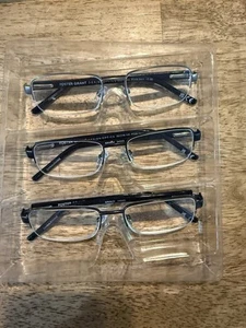 Foster Grant Design Optics Half Rim Metal Reading Glasses 3 Pack +2.50 Open Box - Imagen 1 de 3