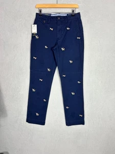Polo Ralph Lauren, marineblaue bestickte Stretchhose gerades Bein für Herren, 28W 30L - Bild 1 von 9